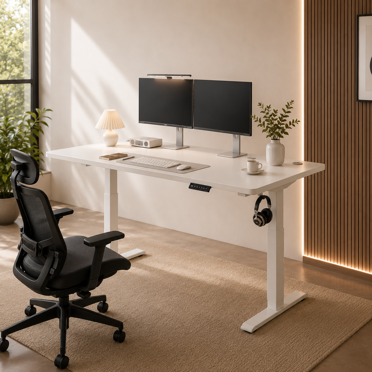 Bureau Assis-Debout Électrique Devoko — Prise USB Intégrée Devoko