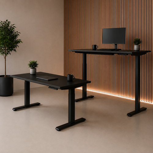 Pied de Bureau Assis-Debout Électrique WOLTU — 4 Mémoires, Port USB, Réglable 72–120 cm Ergo & Fit