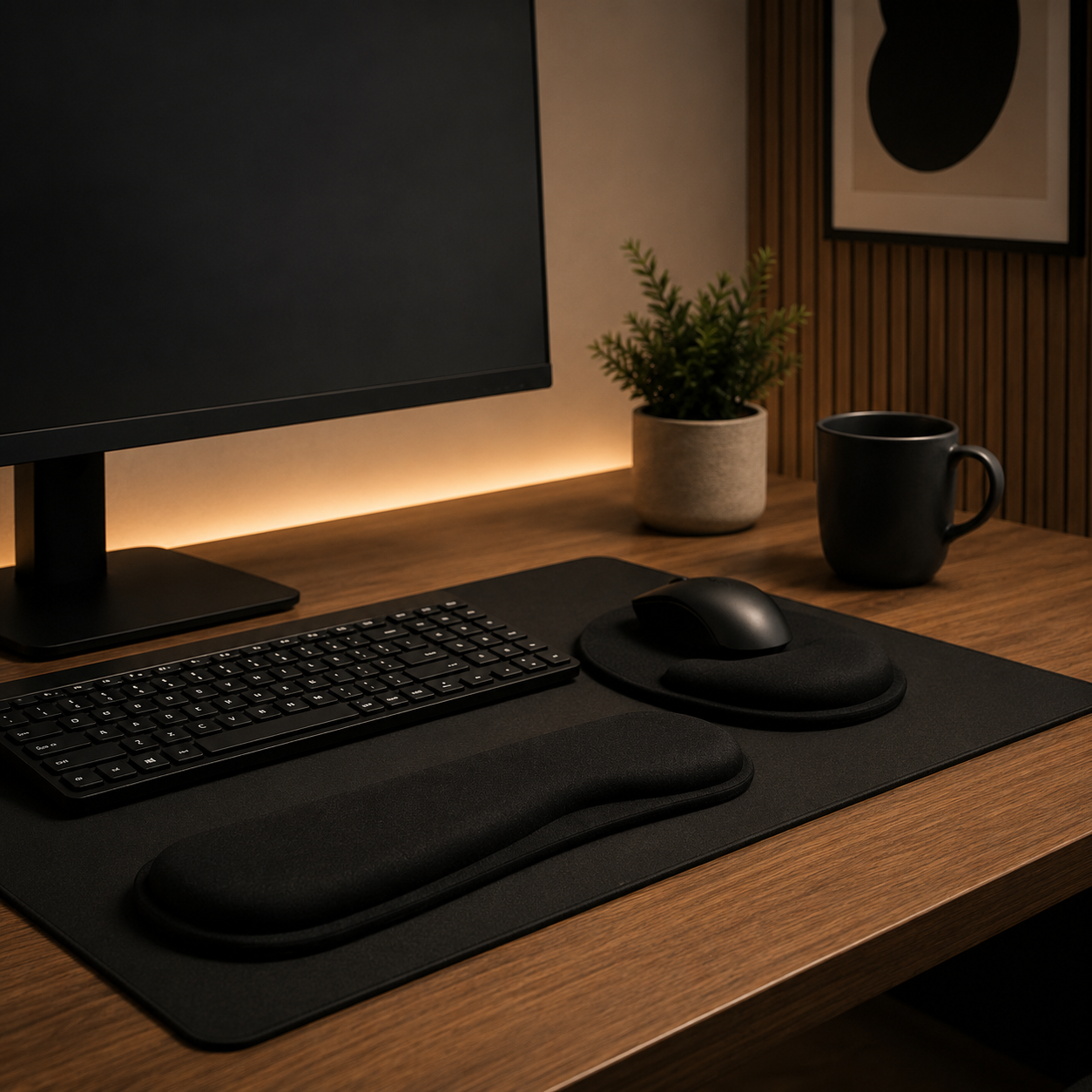Repose-Poignet Ergonomique Clavier & Souris – Confort Gaming & Bureau Anti-Fatigue Ergo & Fit